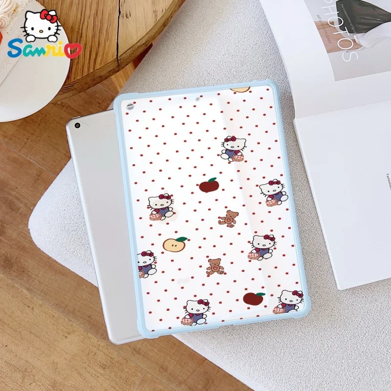 

Синий прозрачный чехол Sanrio Hello Kitty для iPad, подходит для ipad Pro 6/M4, Air3/5, Mini6, iPad 6/10, 8,3/9,7/10,5/12,9/10,9/11 дюймов