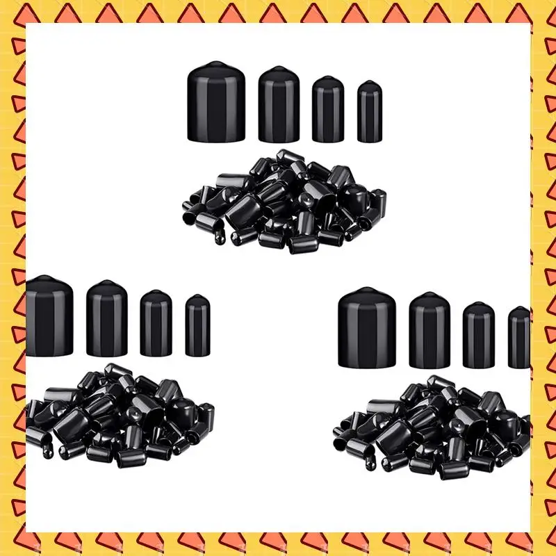

A008 240 шт. Резиновые торцевые заглушки Гибкие крышки для болтов Защитные заглушки для резьбы 4 размера от 1/4 до 3/4 дюйма (черные)