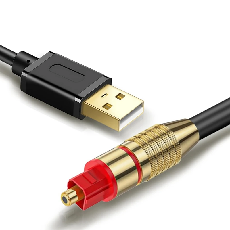 Câble Convertisseur Audio USB Vers Optique Toslink - Adaptateur USB Optique Alliage Portable Pour PC, Ordinateur, Home Cinéma - Son Numérique Clair