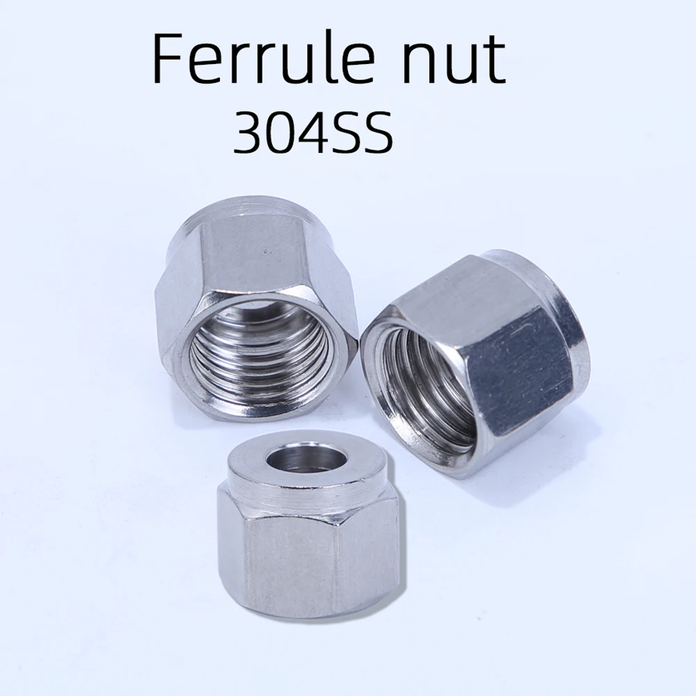AISI304 stainless steel ferrule nut ferrule type fitting snap nut snap ring M12 M14 M16 M18