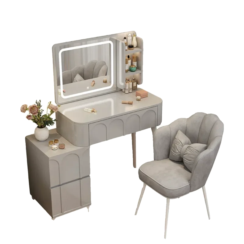 Grey Nordic Dresser Table Bedroom Simple White Makeup Vanity Dresser Living Room Mobile Coiffeuse De Chambre Home Furniture