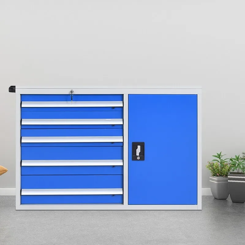 Heavy duty thickened workshop tool cabinet, multifunctional tool vehicle, auto repair cabinet,drawer type with lock,