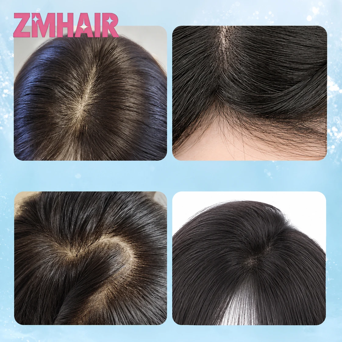 Silk Base Straight Hair Clips Toppers For Women Natural Looking Remy Human Hair Topper With Clips Breathable Hairpieces Systems