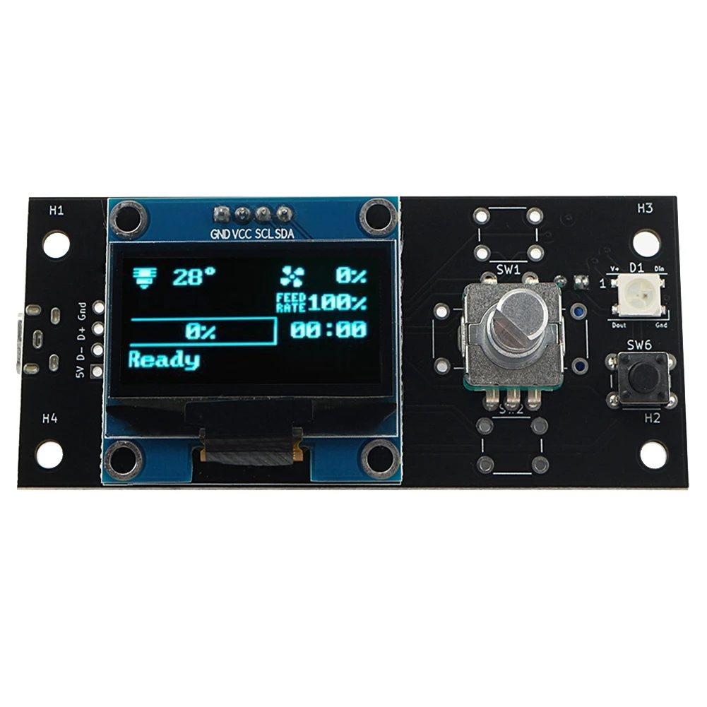 3D Printer Screen Parts Voron V0 1.3 Inch Oled Display Screen Smart Display for Voron V0 3D Printer Accessories