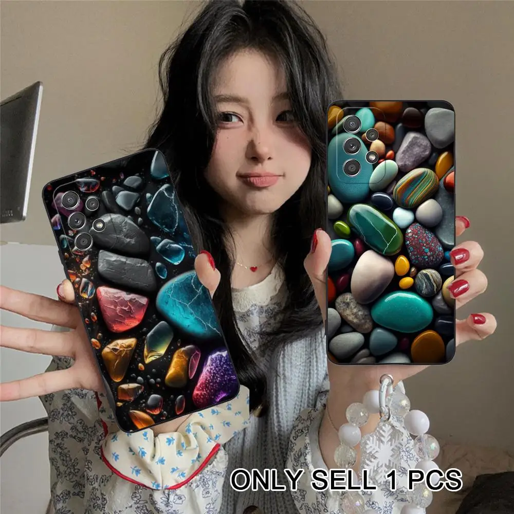 Aesthetic Rock Stones Phone Case for Samsung Galaxy A26 25 24 23 22 21 17 16 15 14 13 12 11 5G Soft TPU Shockproof Cover