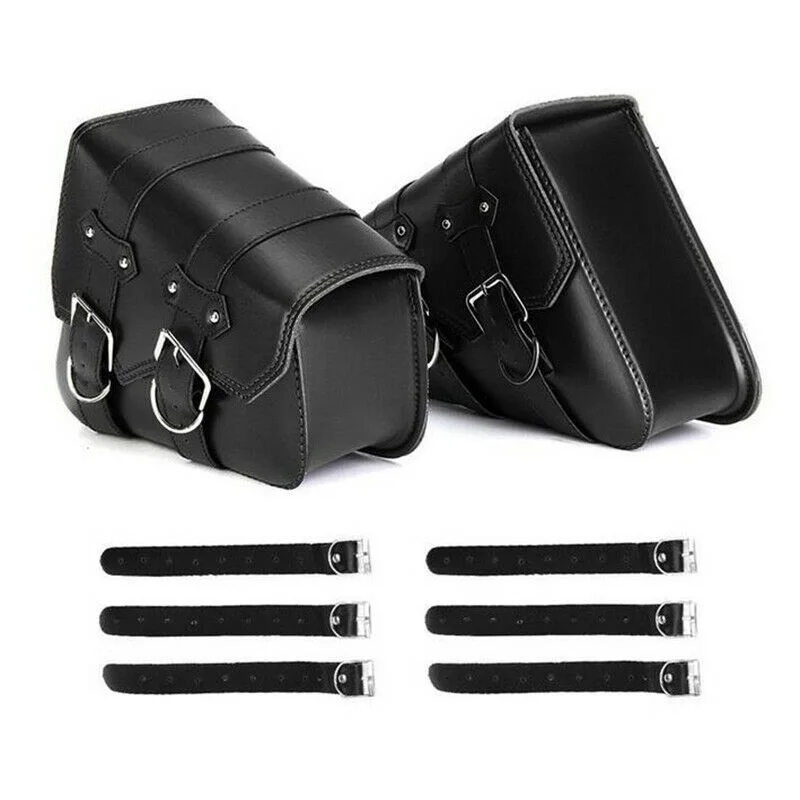 

Motorcycle Saddlebag Leather Waterproof Luggage Bag Black For Harley Sportster XL883 1200 Saddle bag Storage Tool Bag Saddlebag