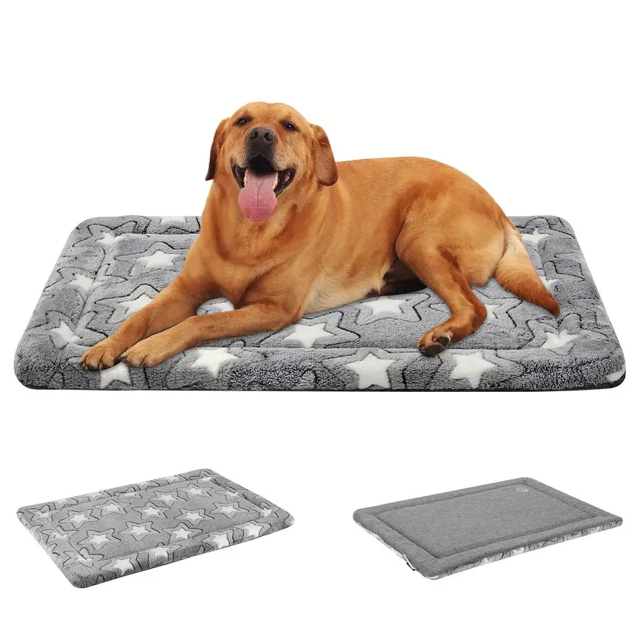 

Dog Crate Pad Reversible Kennel Mat Cool amp Warm, Machine Washable, Cozy Star Pattern Sleeping Pad for Small Medium Large Dogs,