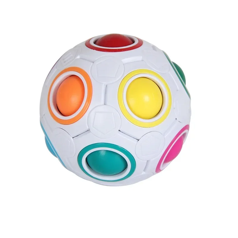 Magic Rainbow Ball Cube Antistress Rainbow Ball Speed Puzzle Montessori Toys Kids Adult Stress Reliever Toy Creative Gifts