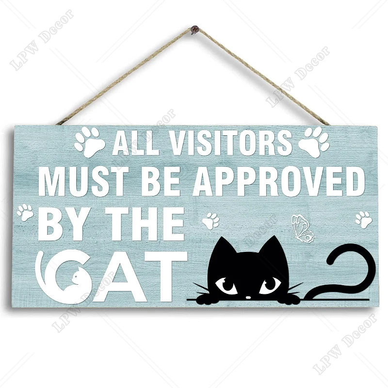 

Настенный декор в деревенском стиле должен быть одобрен кошкой, деревянные таблички для творчества, дверной знак для домашнего декора кошачьего туалета