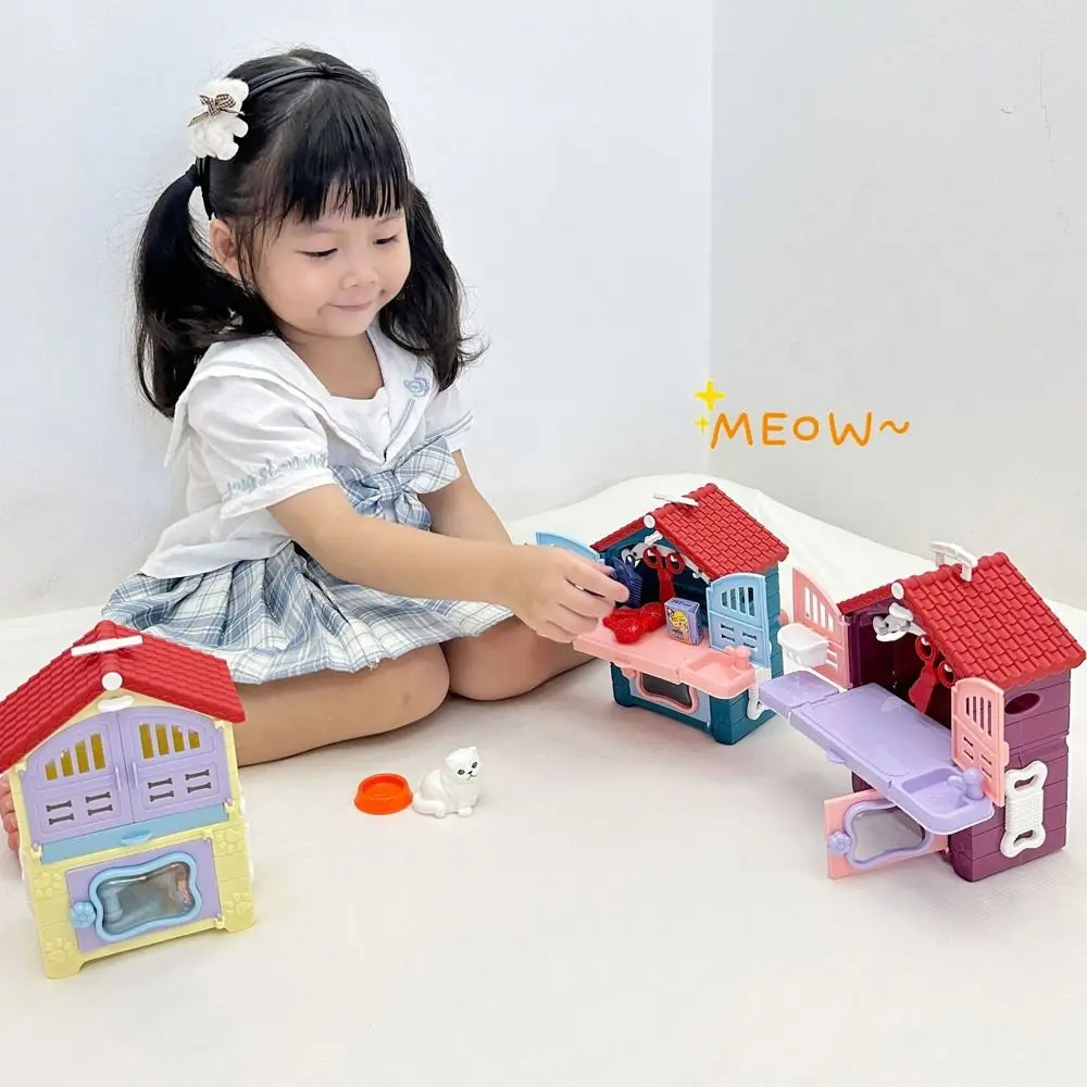 

Children's Toys Puppy Cat Scene Playing Toys Merchant Supermarket Play House Toy Interactive Mini Pretend Toys Easter Day Gift