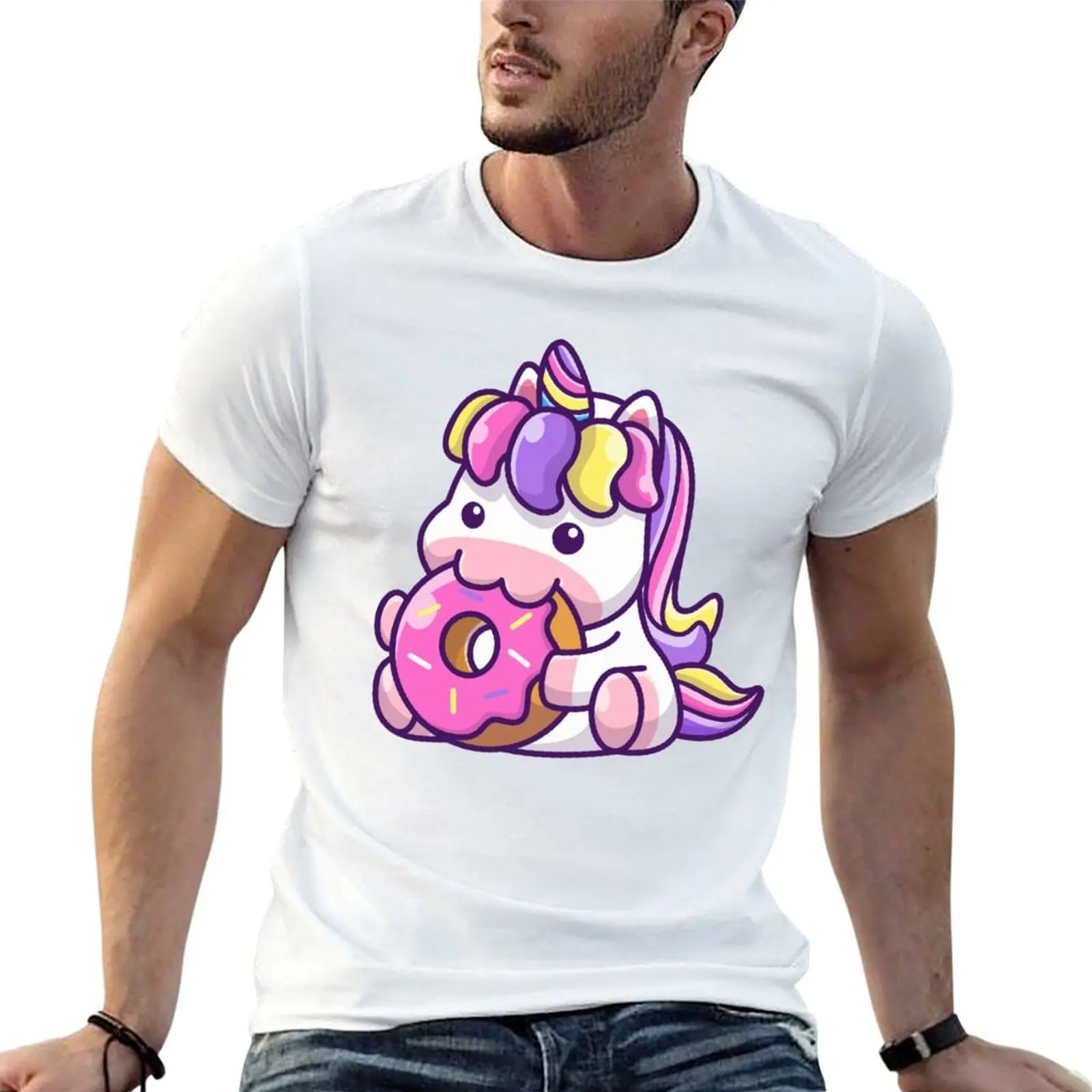 The cutest Unicorn T-Shirt sports fans anime t shirts mens fashion
