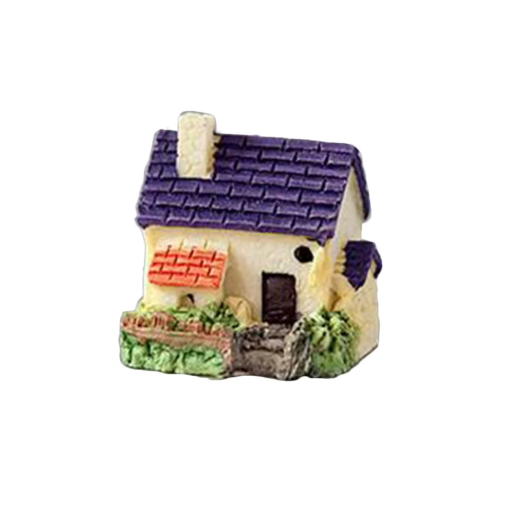 Resin House Miniature Landscape Accessory Plant Decor Craft Miniatures Accessories