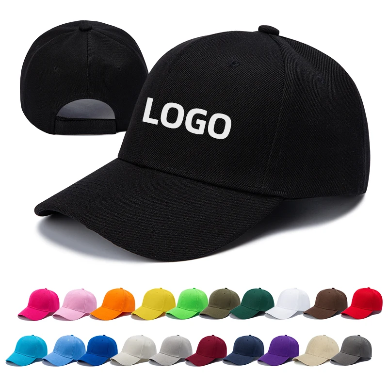 2023 New Fashion Men\'s Casual Solid Baseball Cap Embroidery Logo Bonnet Design Text Black Dad Hat Snapback Hats For Men Women