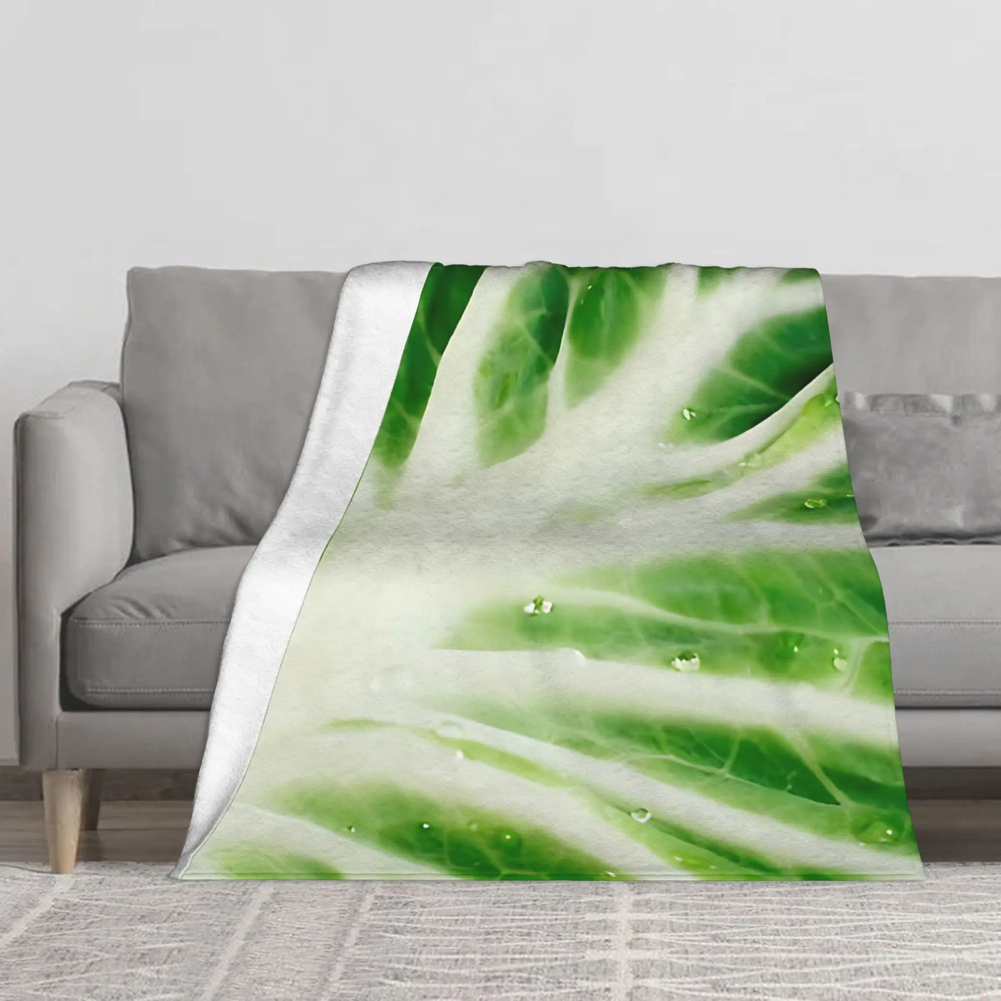1PC Cabbage Leaf Blanket Throw Blanket Novelty Warm Blanket All Season Gift