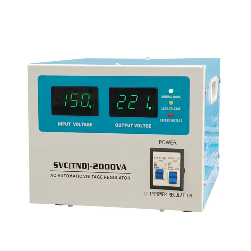 Factory Price TND/SVC 1KVA 3KVA 10KVA 15KVA 30KVA AC Single Phase SVC Automatic Servo Voltage Regulator Stabilizer