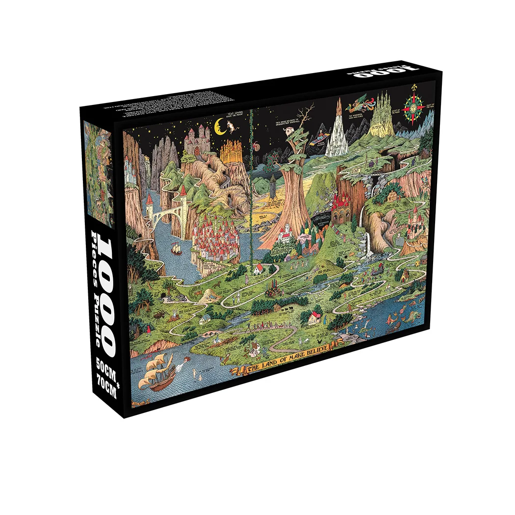 Картина маслом с героями мультфильмов для взрослых, 1000 шт., головоломка, забавная головоломка, нетоксичные края без клея для развлечений и снятия стресса