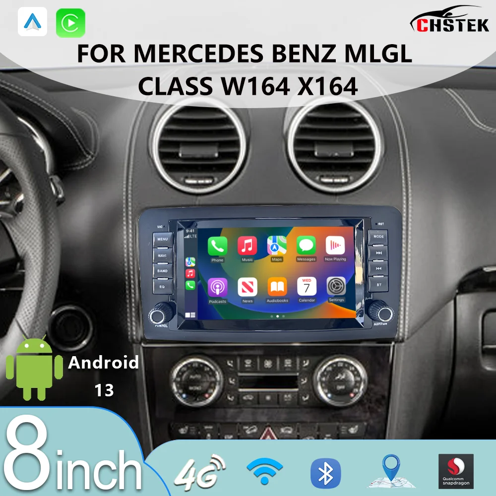 

CHSTEK Radio Samochodowe CarPlay For Mercedes Benz ML GL Class W164 X164 Android 13 Multimedia Bluetooth WiFi Navigation Screen