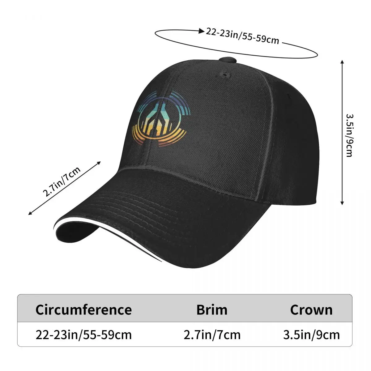 Retro colors classic mayday sign for ravers Baseball Cap Golf Hat Man fashionable |-F-| cute Women's Golf Wear Men's