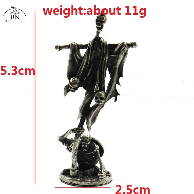 War Chess Table Game Ornaments Decorations Crafts Copper Undead Skeleton Soldiers Dolls Army Legion Model Toy Figurine Miniature