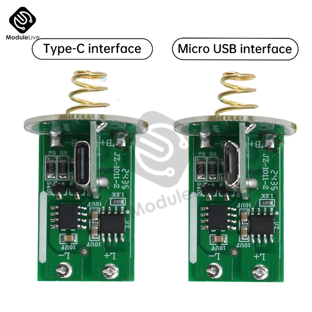 Type-c /Micro USB Single 3-4.2V Lithium Flashlight LED Drive Board 3 Modes PCB Switch Circuit Board DIY Light Accessories