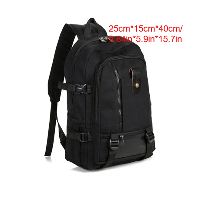 Borsa da campeggio da viaggio all'aperto con zaino in tela di grande capacità da uomo