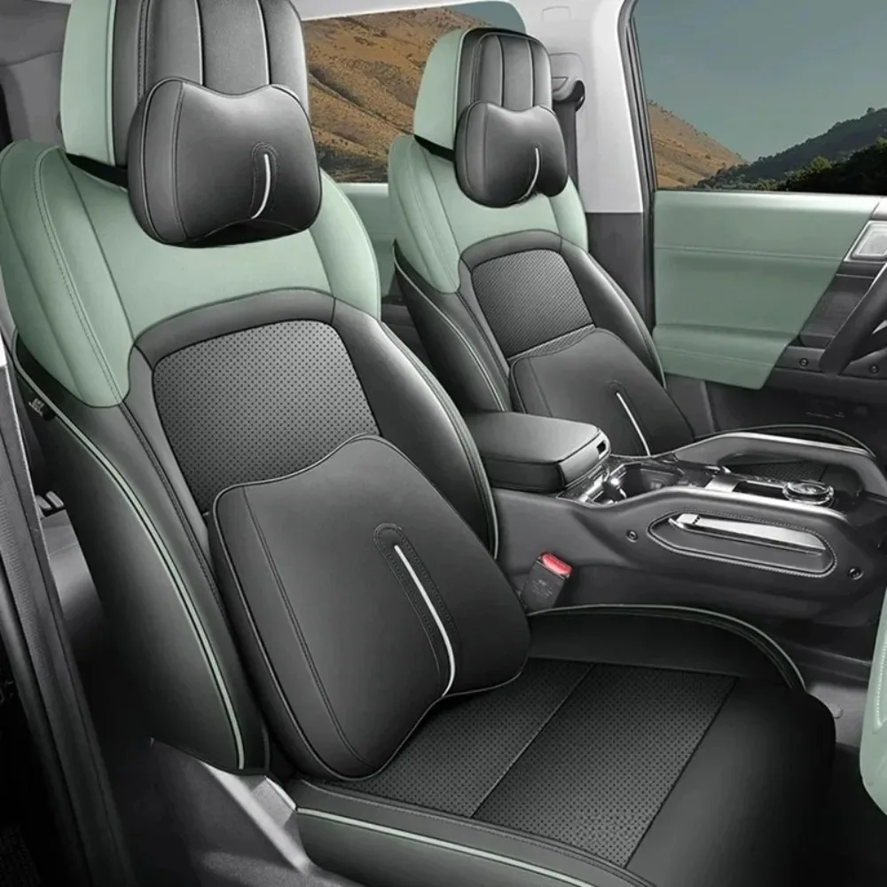 Penjualan Panas Set Sarung Jok Mobil Kustom Set Lengkap Sarung Jok Kulit Olahraga Depan dan Belakang untuk Aksesoris Icar 03