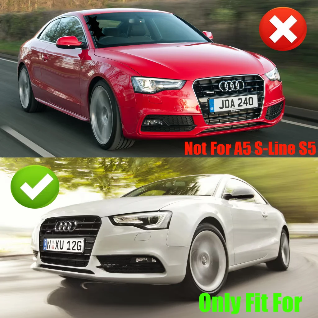 Car Front Bumper Splitter Lip Diffuser Body Kit Spoiler Guard Fit For Audi A5 B8.5 QUATTRO 2012-2016 (Not For S-LINE RS5 Model)