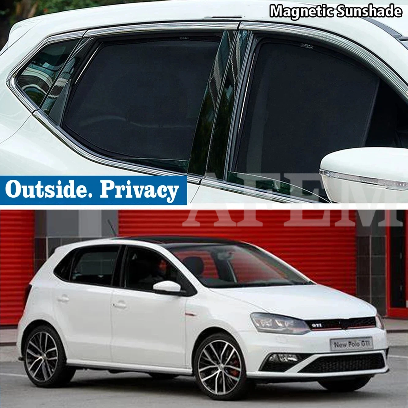 Для Volkswagen VW POLO 6R 6C 2009 ~ 2017 5 MK5 Хэтчбек: Солнцезащитные шторки на окна автомобиля на магнитах, сетчатые шторки на лобовое стекло, аксессуары