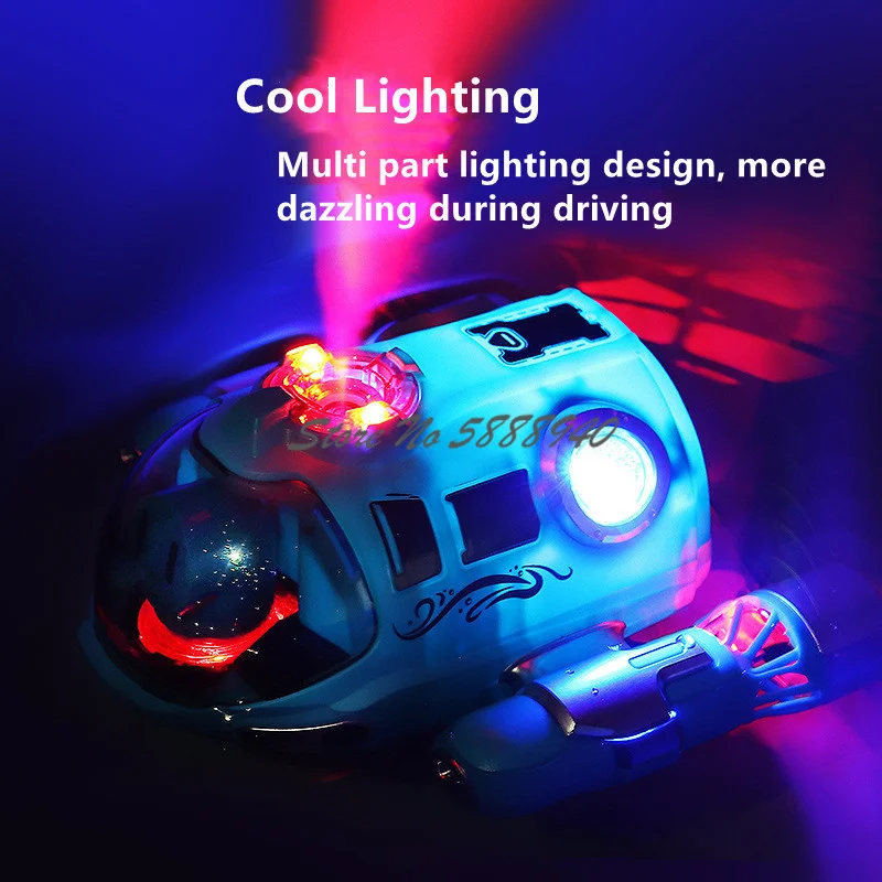 One Key Spray Smart Electric RC Boat Off Water Power Outage Auto Demo Closed Waterproofing Cool Lighting RC Boat Children Gift