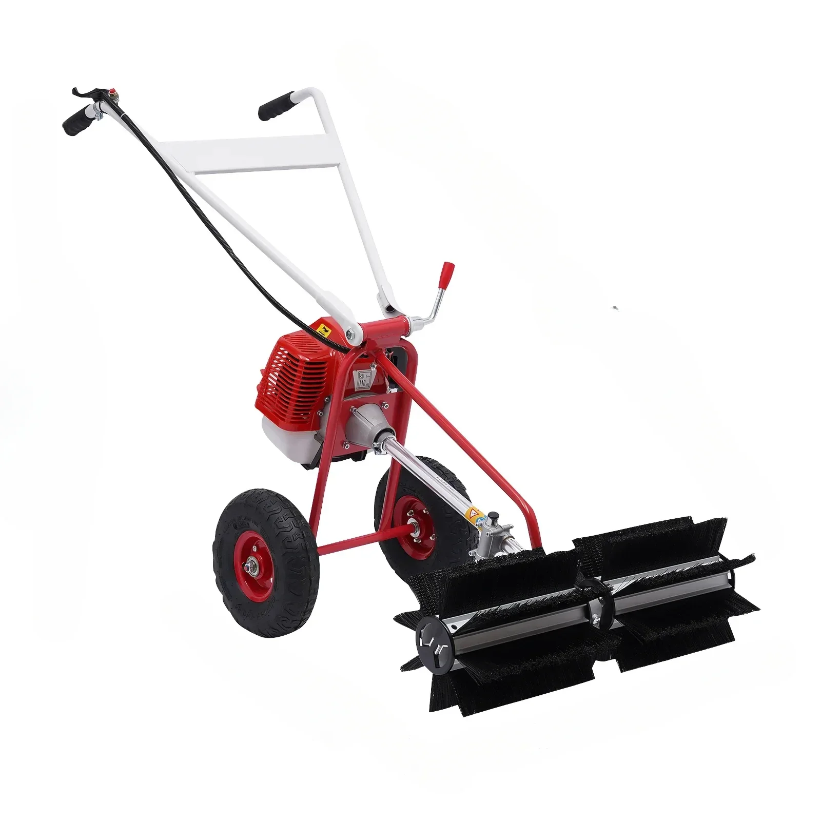 ForFor 1.25KW Manual Floor Effortless Sweeper Leaf Blower Rustproof for Clean Dirt Leaves and Snow