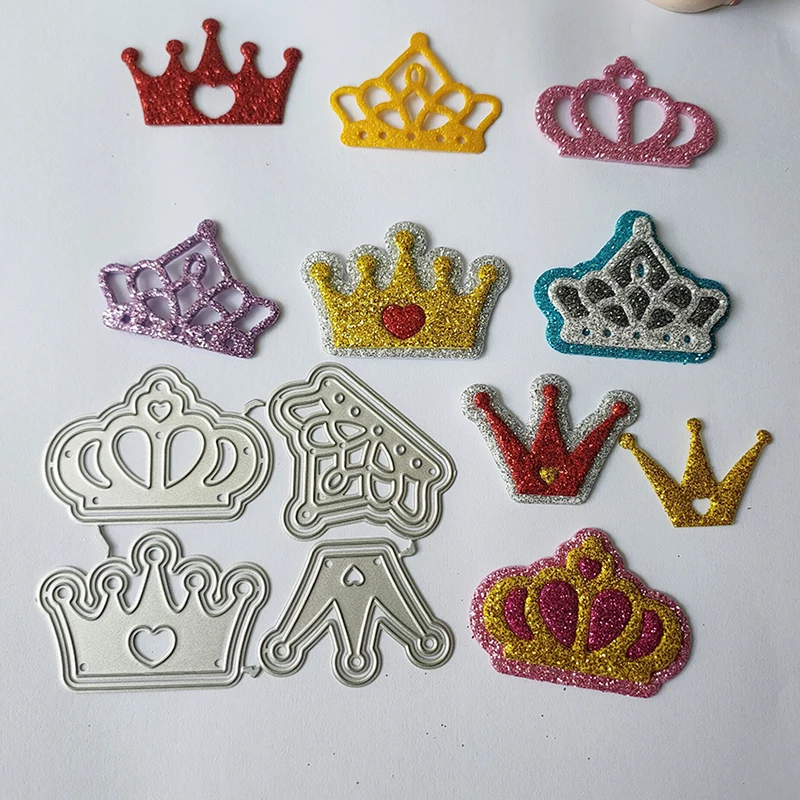 New 4 Pcs crown metal cutting die mould scrapbook decoration embossed photo album decoration card making DIY handicrafts