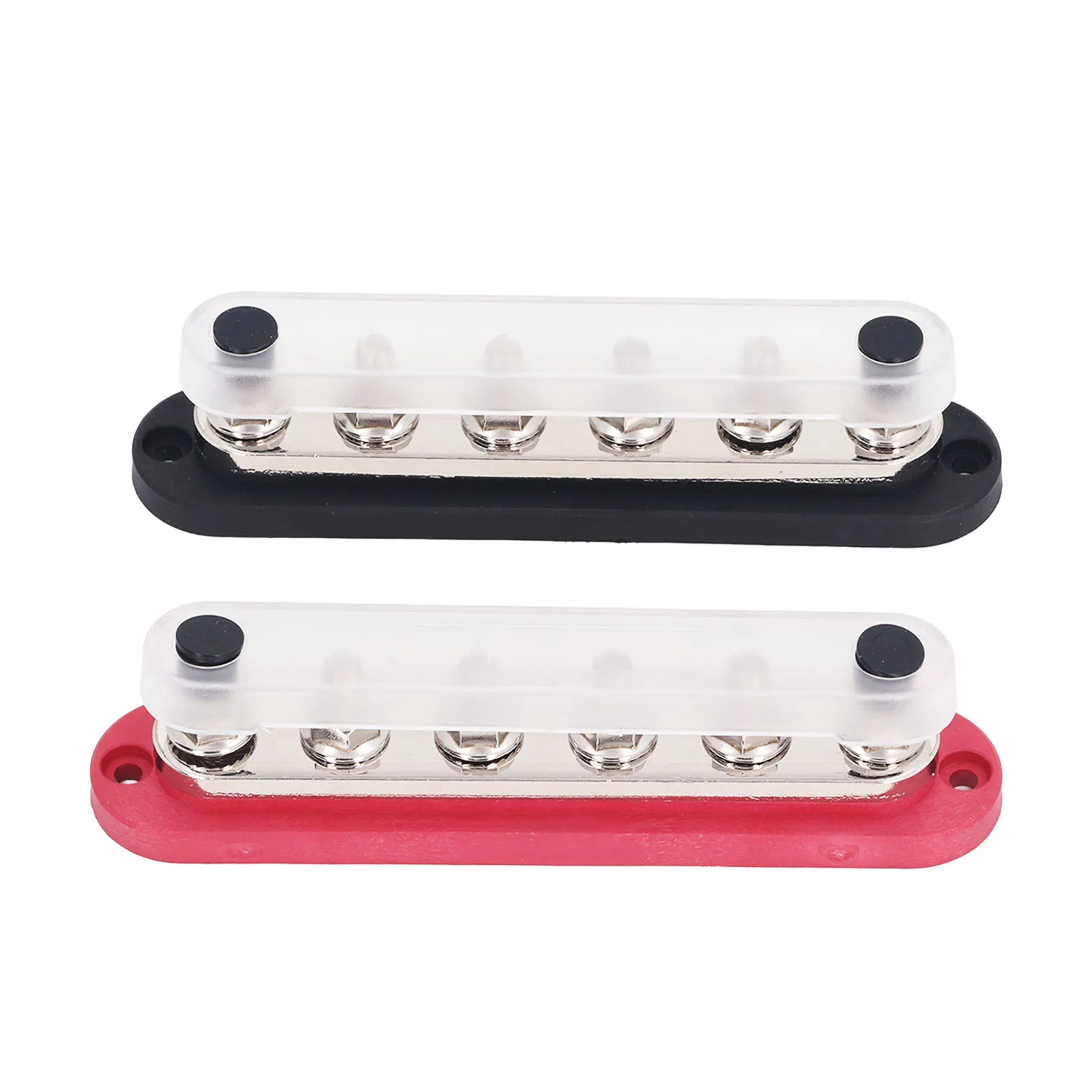2Pcs M8 300A 12‑48V Power Distribution Block Brass Stainless Steel Bus Bar Terminal Block Car Boat Marine accessory Bus Bar ﻿