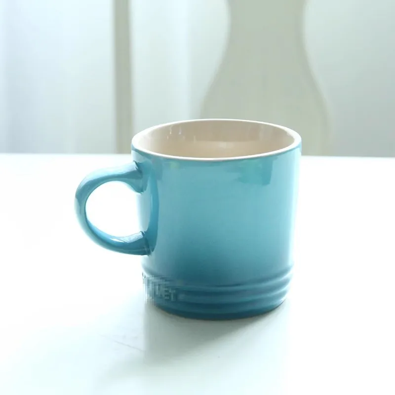 350Ml New Creative Macaron Mug Nordic Style Color Gradient Mug Gradient Color Cool Color Rainbow Cup Ceramic Cups with Hand Gift