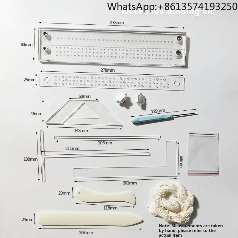 DIY Notebook Tool Acrylic Stitching Guide for Album Covers  Positioning Ruler for Thread-Binding Punching