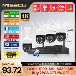 MISECU 8CH 3MP PTZ Wireless System Waterproof WIFI Security IP Camera CCTV Surveillance Protection Kit Two Way Communication P2P