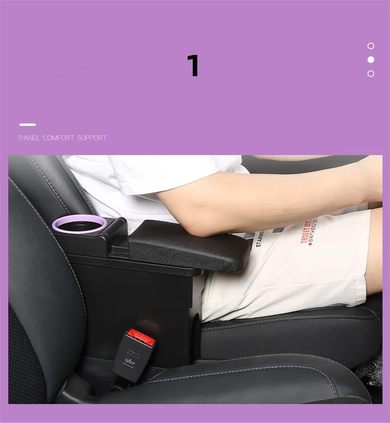 Für Leapmotor T03 Armlehnenbox für Leapmotor T03 Auto-Armlehne 2020-2026 Zentrale Aufbewahrungsbox Getränkehalter Auto-Zubehörteile – Detail 5