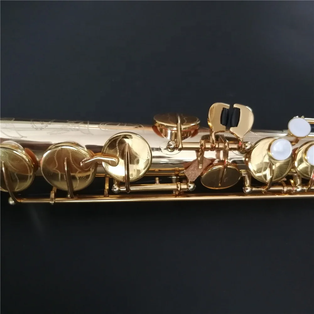 مادة الذهب والنحاس المهنية Bb لهجة سوبرانو الساكسفون