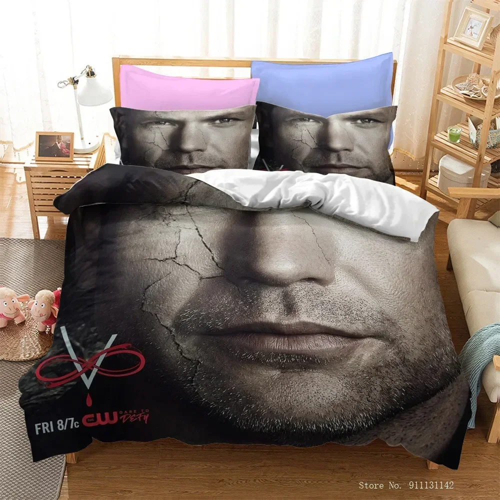

3D Digital Linen High Quality Vampire Diaries Comfortable Duvet Quilt Cover Pillowcase Bedding Set Children Bedroom Home Textile