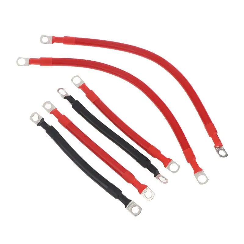Battery Connection Cable Durable Pure Copper Core with M8 M10 Terminals for RV Inverter Solar Generator Connection