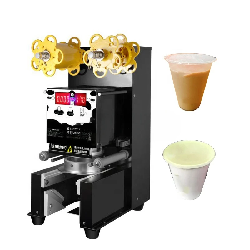 Convenient Automatic Milk Tea Sealing Machine /  Boba Tea Cup Seal Machine / Juice Milk Tea Plastic Cup Sealing Machine