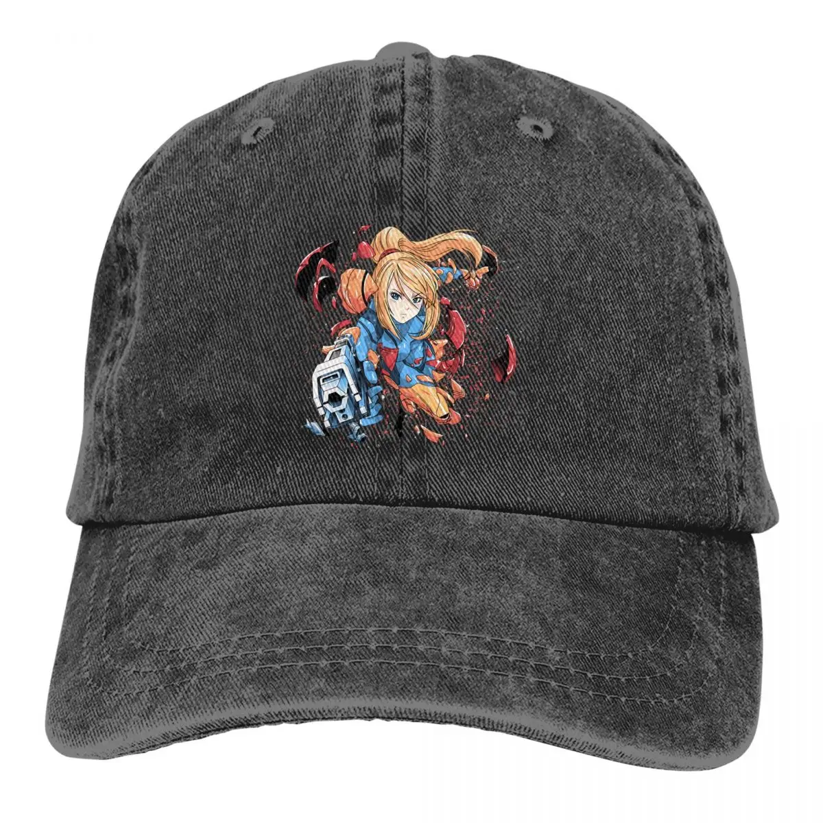 Breaking Out Men Pure Color Dad Hats Super Metroid Sun Visor Baseball Caps Peaked Cap