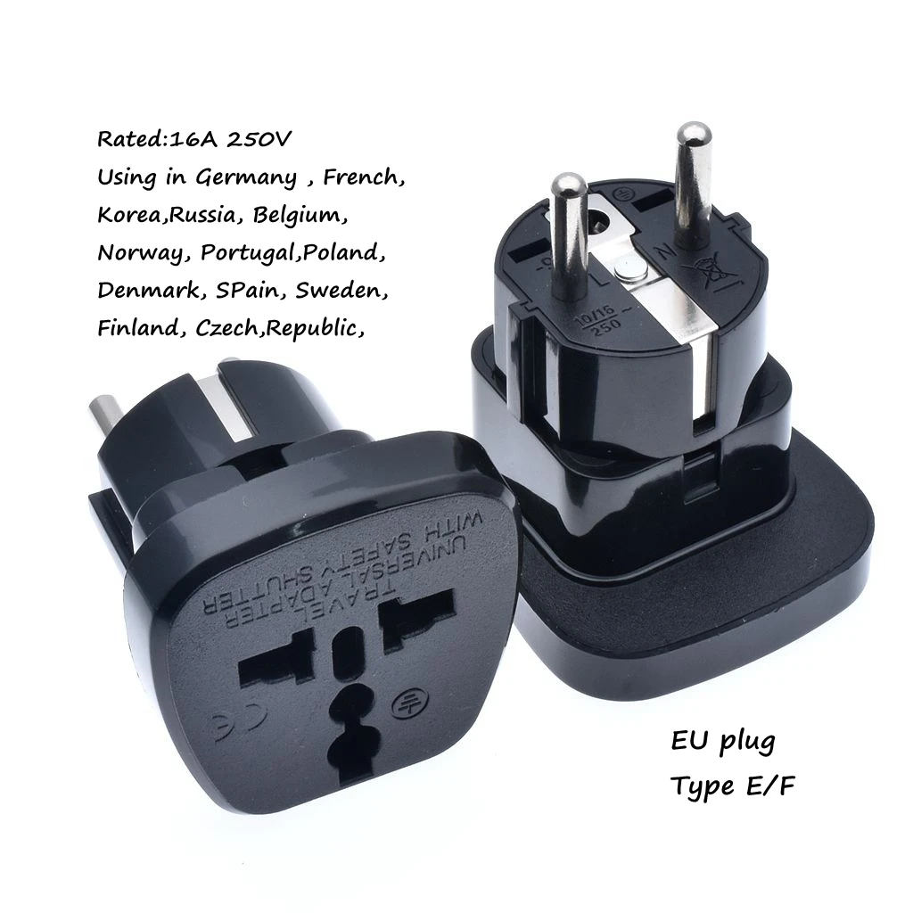 Universal CE America European Kr AU EU to US UK USA Plug Adapter South Africa India Adaptor Italy Switzerland Travel Converter