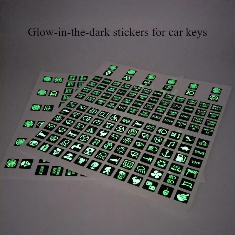 Rocker Switch Label Switches Relay Decoration Car Luminous Sticker Multi-function Button Sticker Circuit Panel Decals