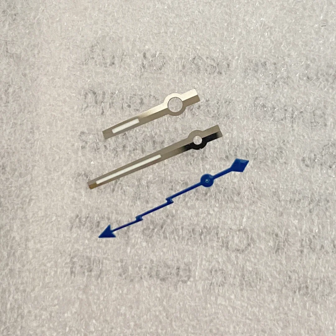 8x12x13mm log modificado acessórios de relógio ponteiro verde luminoso mão ouro prata segunda mão adequado para movimento nh35/36/4r/7s