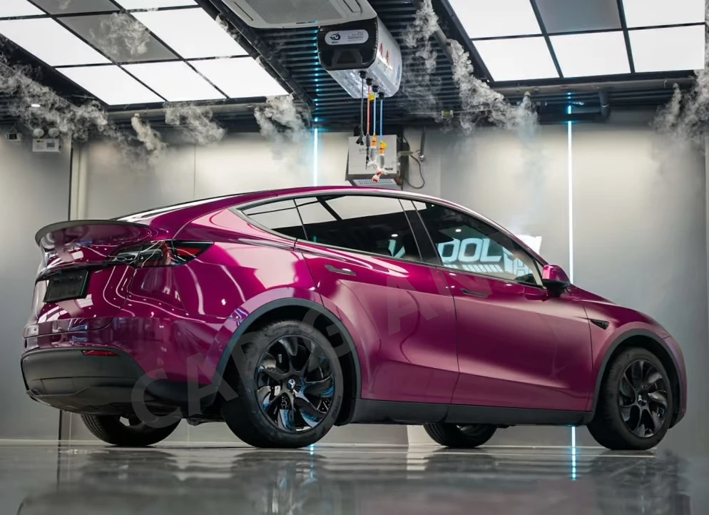 The glass tower is red Highest quality   vinyl wrap film gloss liquid red wrap vinyl filmliner for car wrap quality Warranty