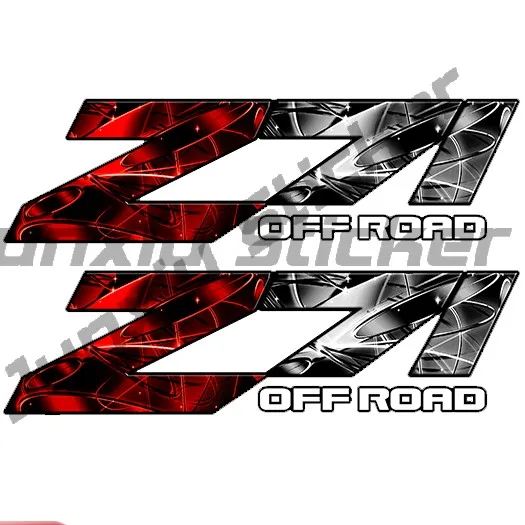 2 Stück Z71 4x4 Offroad-Truck-Aufkleber Tarnmuster Grafiken Hirsch-Totenkopf Schnee Offroad-Sticker Fx4 4x4 Straßen-Truck-Aufkleber F150 F250 F350 – Detail 1