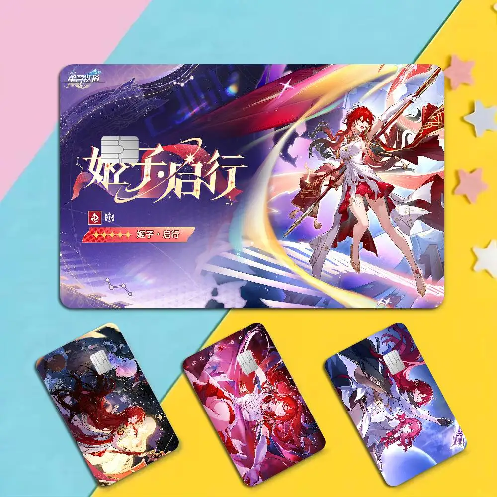 Honkai Star Rail Himeko Anmie Sticker Film Skin Cover for Credit Card Debit Bank Card Front