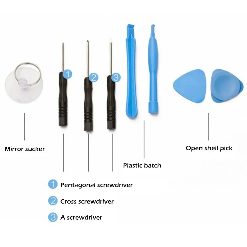 Telemóveis Abertura Tela Pry Bar Repair Tool Kit, SmartPhone Desmontar Conjuntos Chave De Fenda, iPhone, Samsung, Xiaomi, 11pcs por conjunto