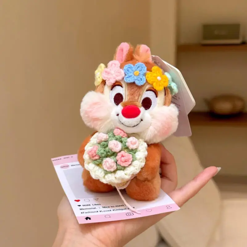 Llavero de Peluche de Chip y Dale de Disney con Diseño de Camiseta de Béisbol | Conjunto de Ropa para Muñecas Desmontables DIY | Colgante Decorativo Kawaii para Mochila
