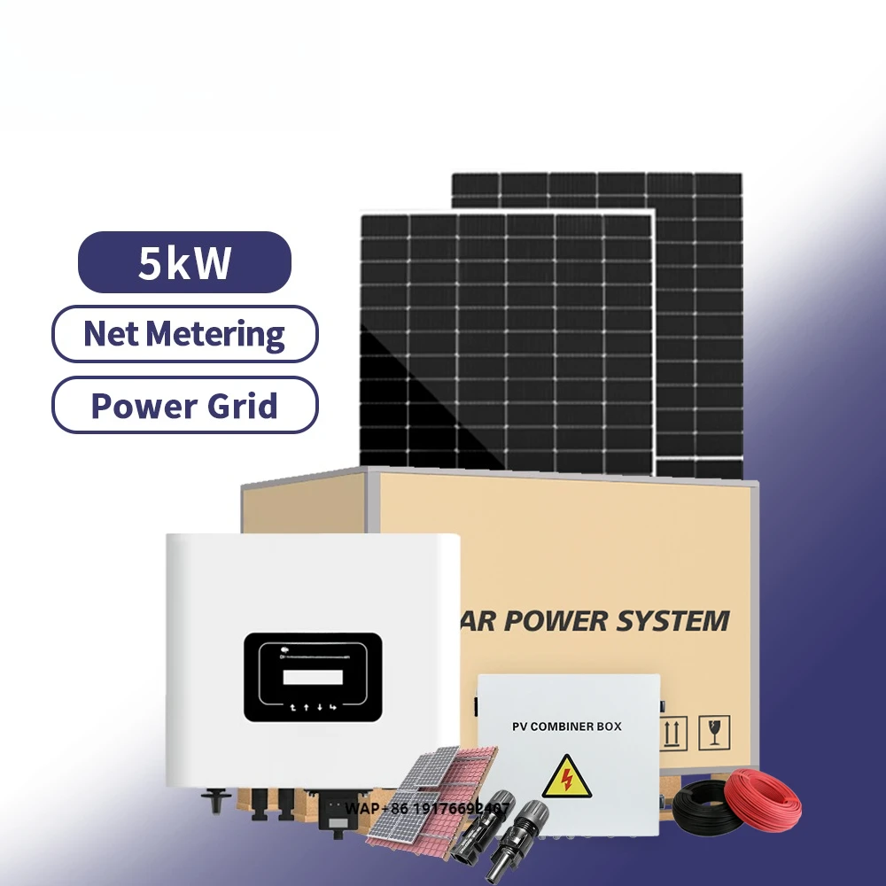 Full Set Complete Kit 8kW on Grid Solar System 3kw 5kw 6kw Solar Power System with deye Inverte